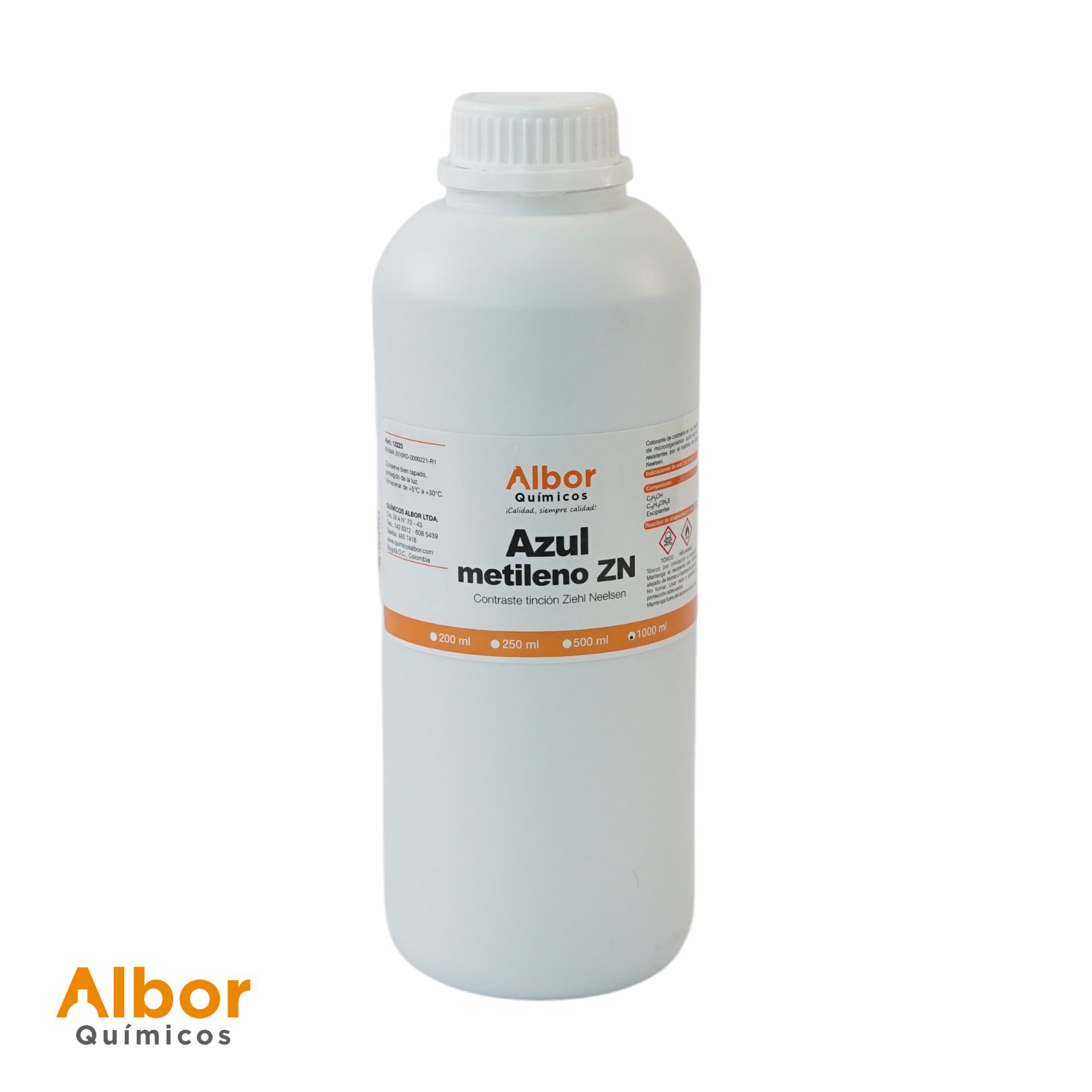 Azul de Metileno para tinción de Ziehl-Neelsen x 500 ml Albor