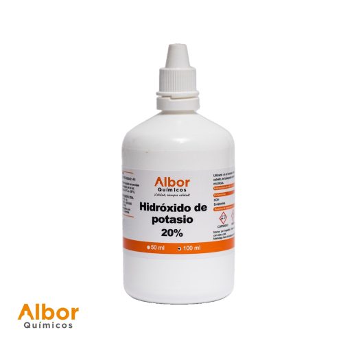 Hidróxido de Potasio KOH 20% x 100 ml Albor