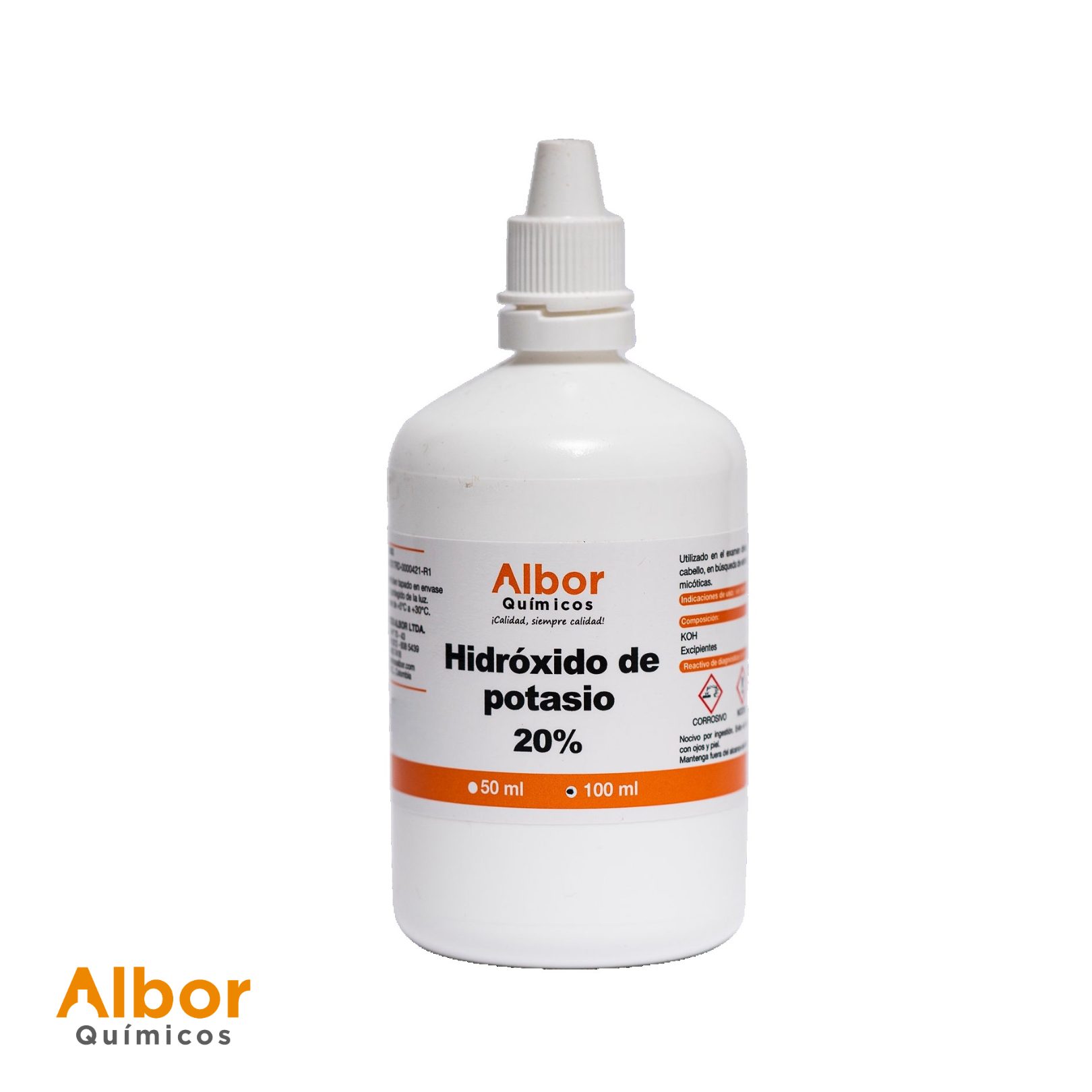 Hidróxido de Potasio KOH 20% x 100 ml Albor