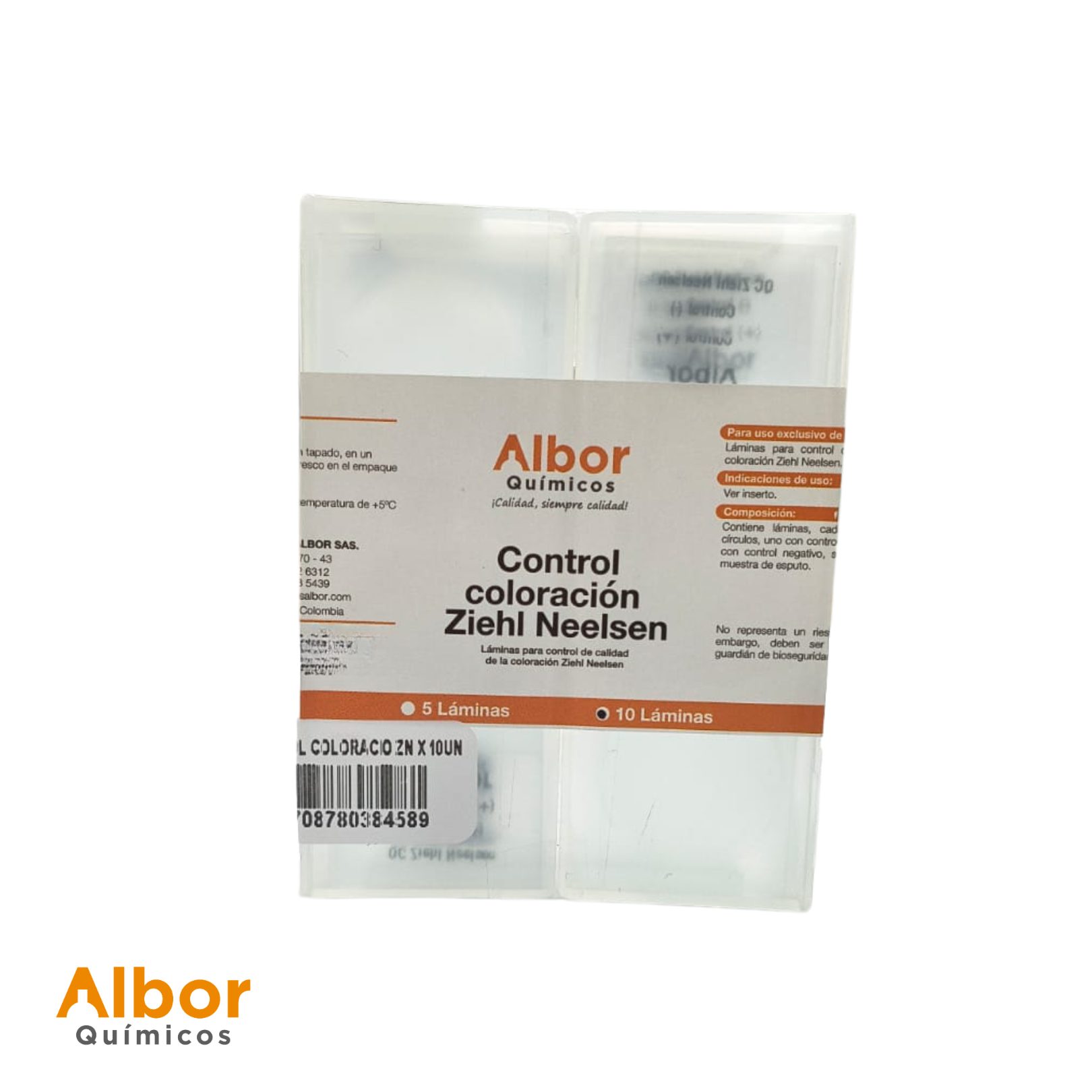 Láminas Control Coloración Ziehl Neelsen Albor
