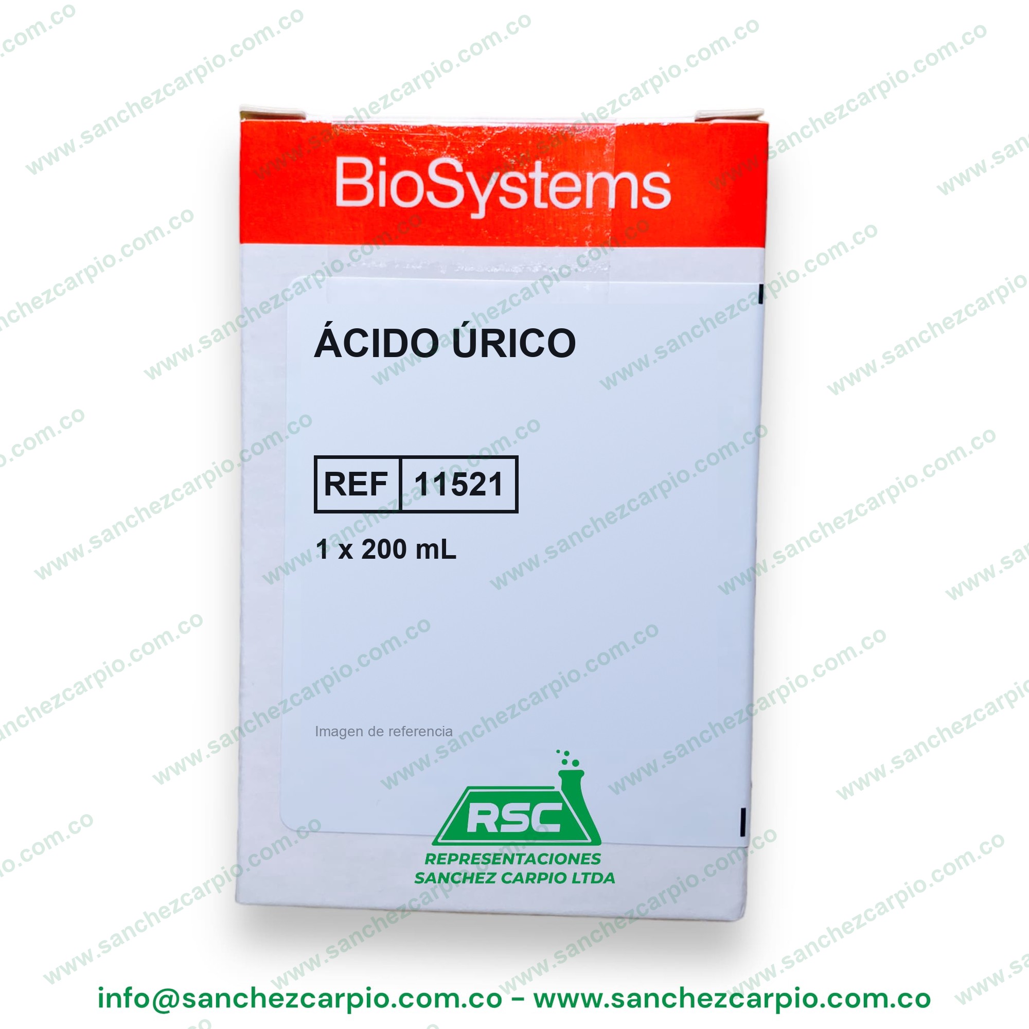Ácido Úrico 1 x 200 ml Biosystems REF 11521