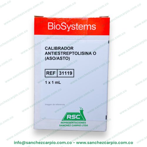 Calibrador Antiestreptolisina O (ASO/ASTO) 1 x 1 ml Biosystems REF 31119