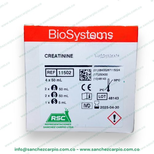 Creatinina 4 x 50 ml Biosystems REF 11502