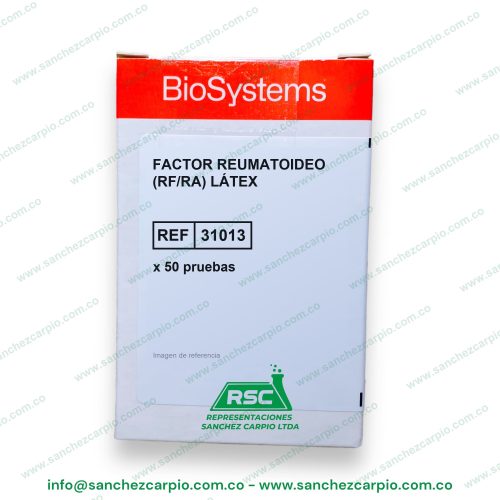 Factor Reumatoideo (RF/RA) Látex x 50 pruebas Biosystems REF 31013