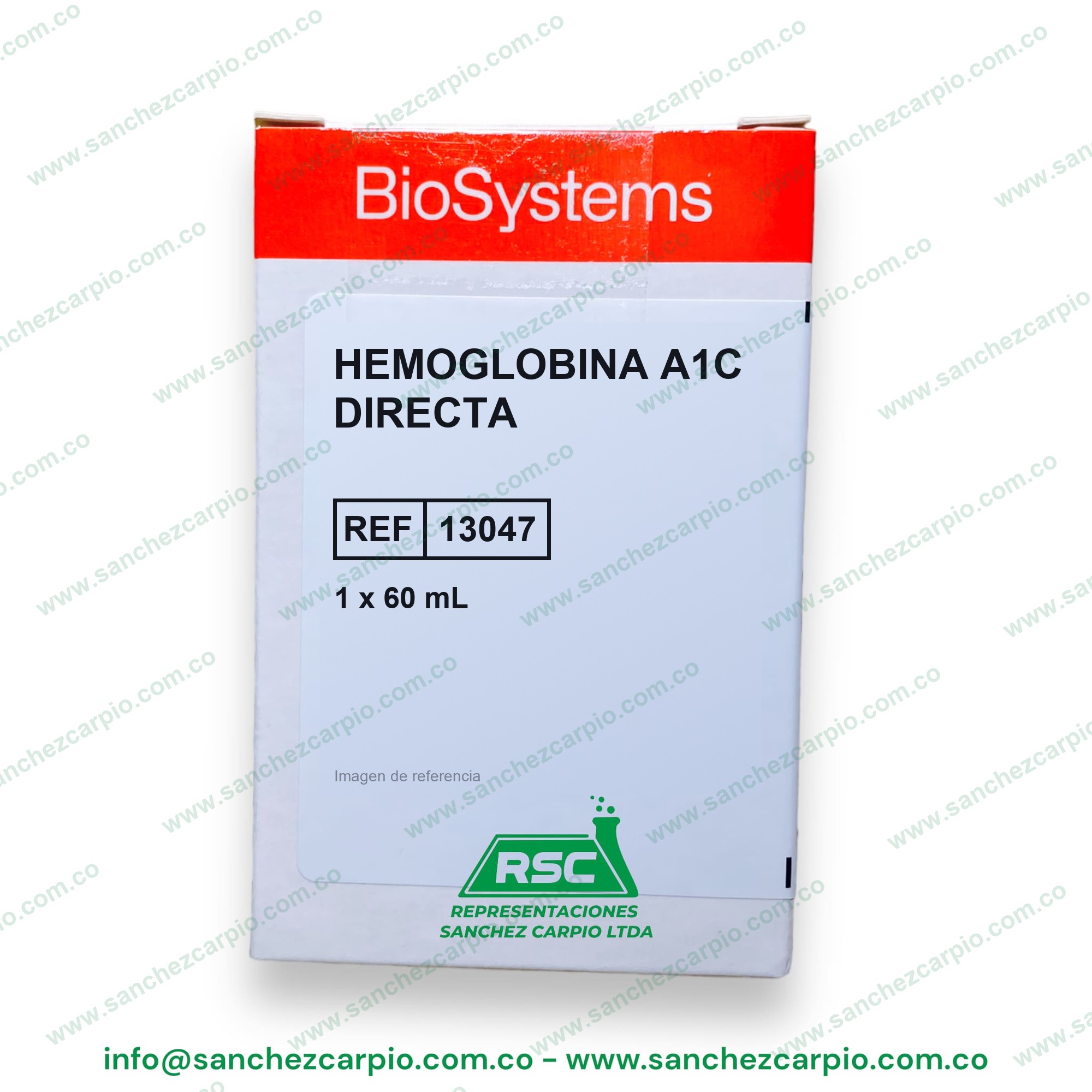 Hemoglobina A1c Directa 1 x 60 ml Biosystems REF 13047