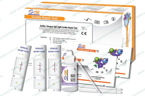 Prueba Rápida Dengue IgG/IgM en Casete (Sangre Total/Suero/Plasma) Kit x 30 - CTK Biotech - Sánchez Carpio