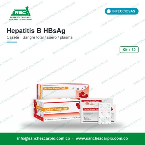 Prueba Rápida Hepatitis B Antígeno HBsAg en Casete (Sangre Total/Suero/Plasma) Kit x 30 - CTK Biotech - Sánchez Carpio