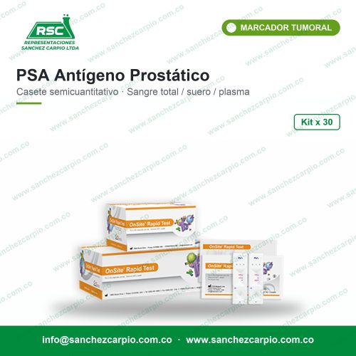 Prueba Rápida PSA Antígeno Prostático Semicuantitativa en Casete (Sangre Total/Suero/Plasma) Kit x 30 - CTK Biotech - Sánchez Carpio
