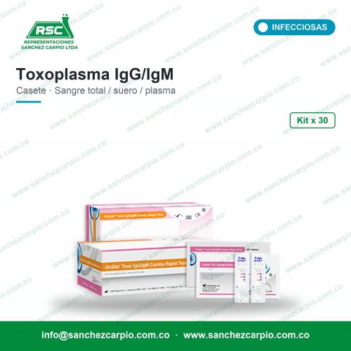 Prueba Rápida Toxoplasma IgG/IgM en Casete (Suero/Plasma/Sangre Total) Kit x 30 - CTK Biotech - Sánchez Carpio
