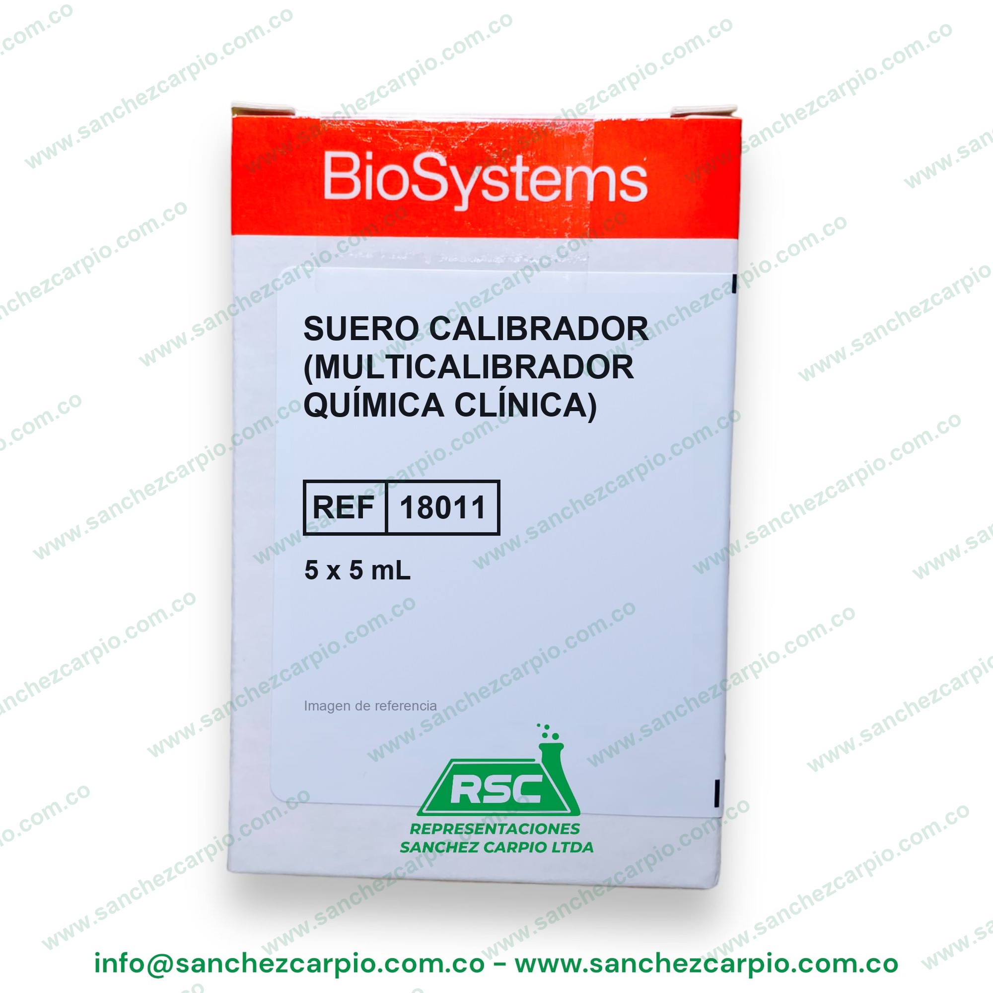 Suero Calibrador (Multicalibrador Química Clínica) 5 x 5 ml Biosystems REF 18011