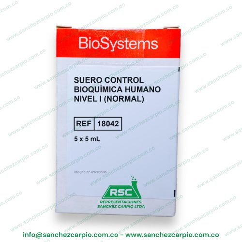 Suero Control Bioquímica Humano Nivel I (Normal) 5 x 5 ml Biosystems REF 18042