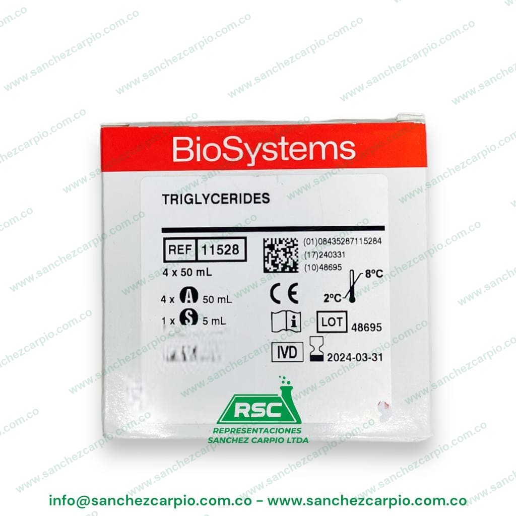 Triglicéridos 4 x 50 ml Biosystems REF 11528